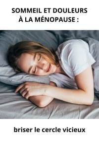 Femme endormie dans une chambre fraîche et sombre, sommeil réparateur contre les douleurs de la ménopause